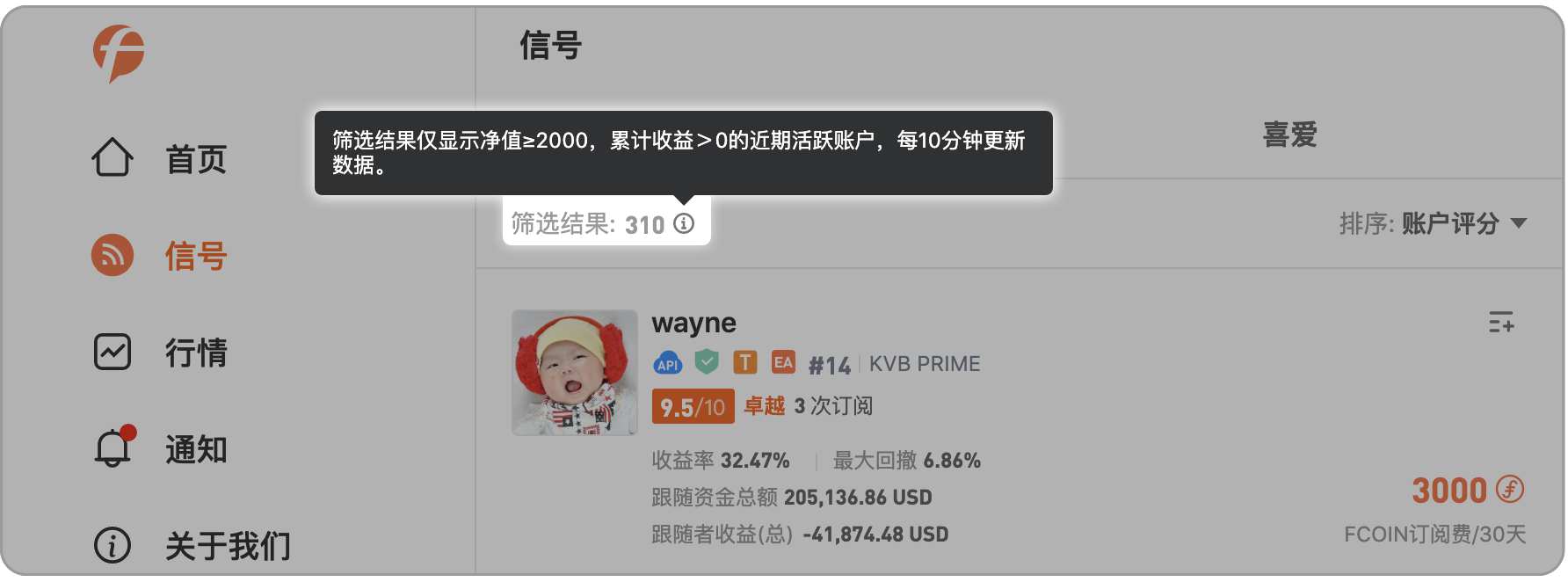 查找信号,就上信号榜单