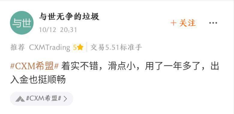 FOLLOWME 交易商周报（10月16日）：AvaTrade完善跟单技术支持；CXM Trading登上评分榜冠军宝座