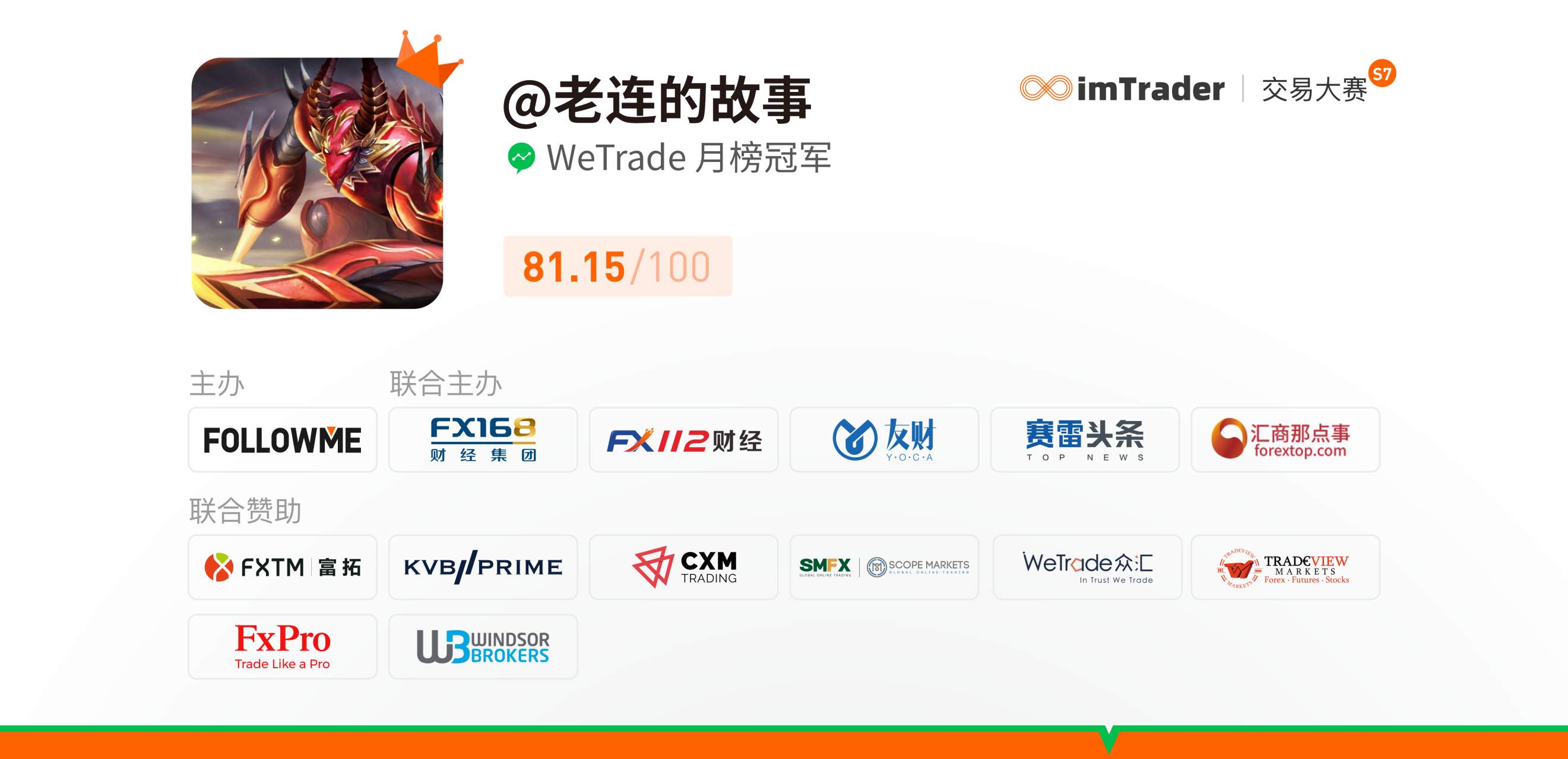 专访 WeTrade 组月榜冠军@老连的故事 | 对于扛单，他有不同的看法