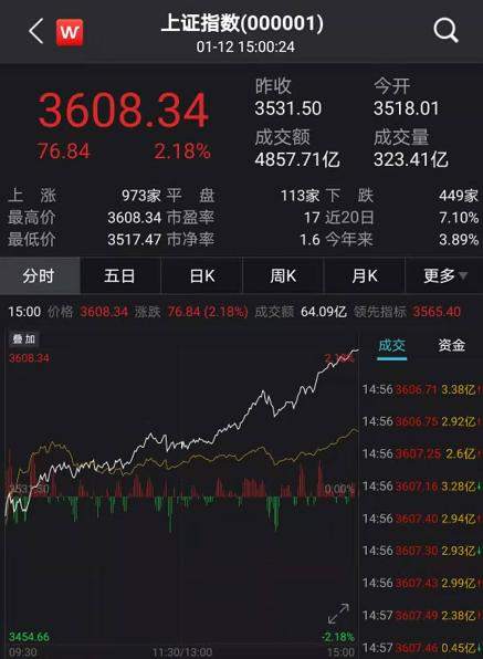 抱团股大反攻：A股狂涨突破3600点 股民高呼牛市真来了