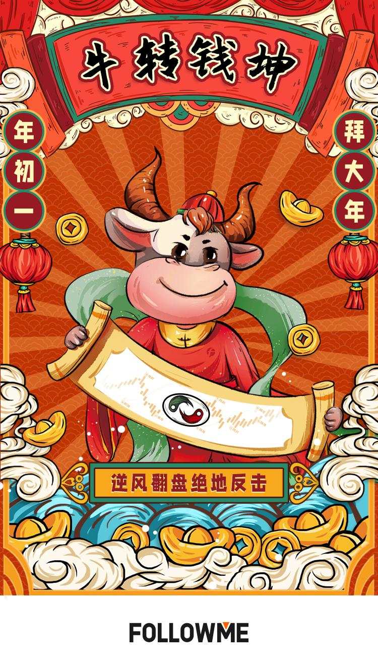 牛年送好礼!免费领限量红包封面,定制交易笔记本属于你