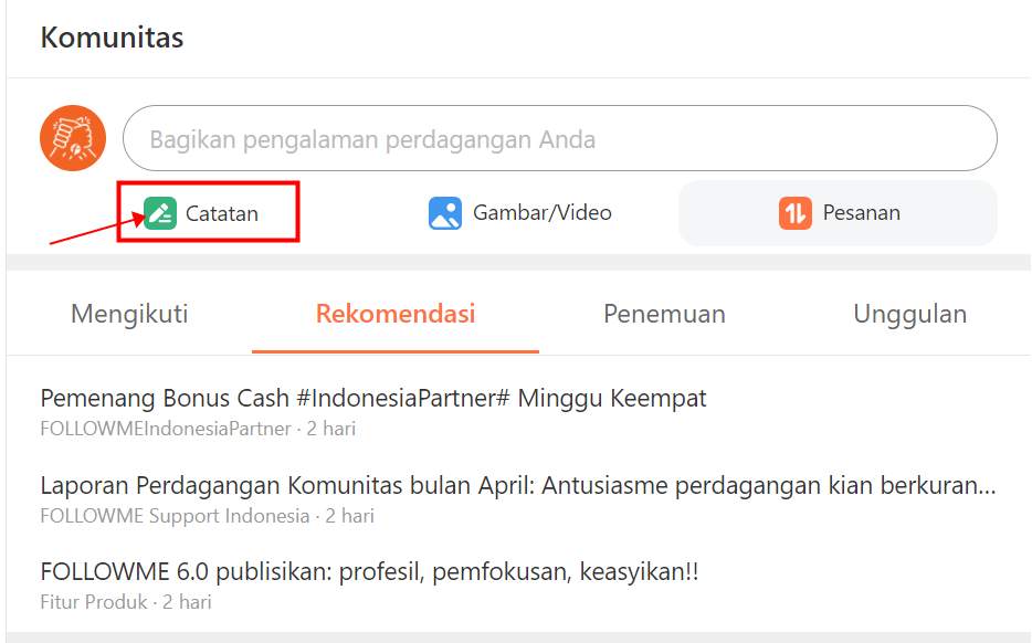 Panduan Publikasikan Catatan