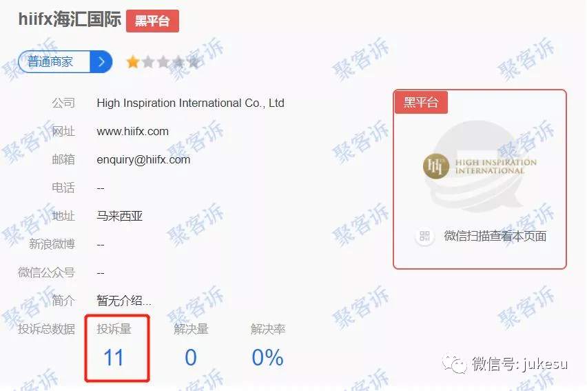本周投诉报告：hiifx海汇国际，TR外汇等黑平台投诉爆发，FXCM福汇依旧不给出金！