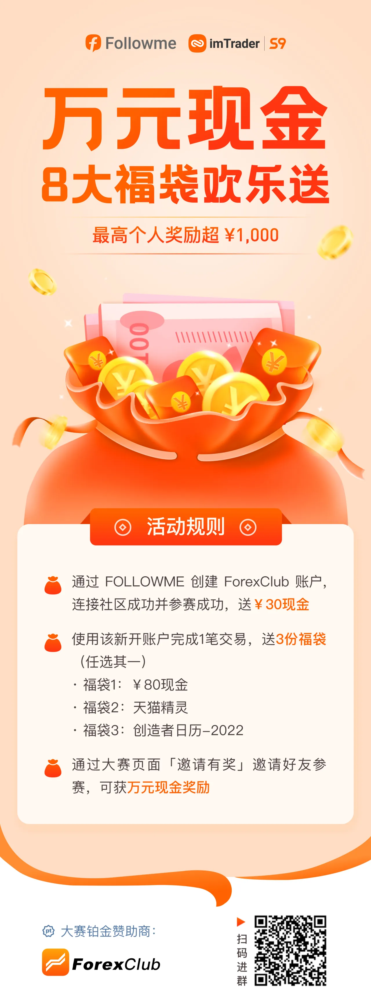 Forexclub 送你【百元红包+天猫精灵/创造者日历】