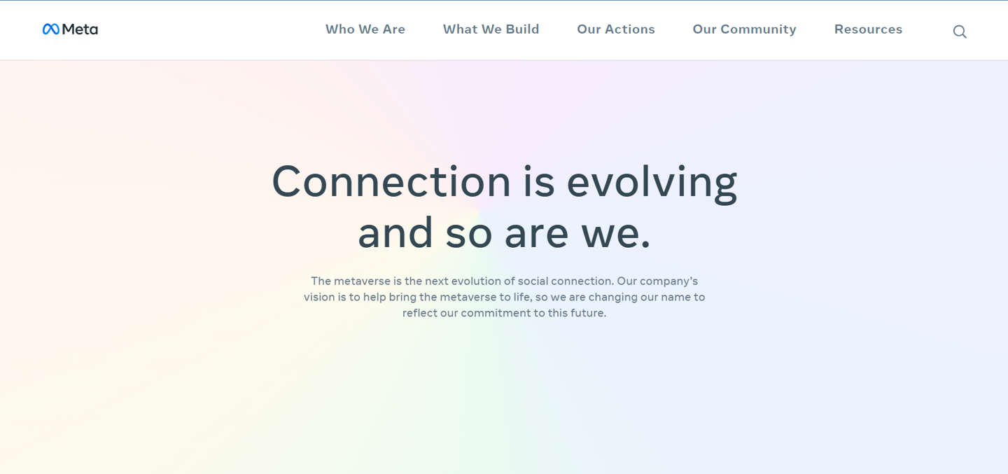Facebook 重磅宣布更名为“ Meta ”,将全力押注元宇宙