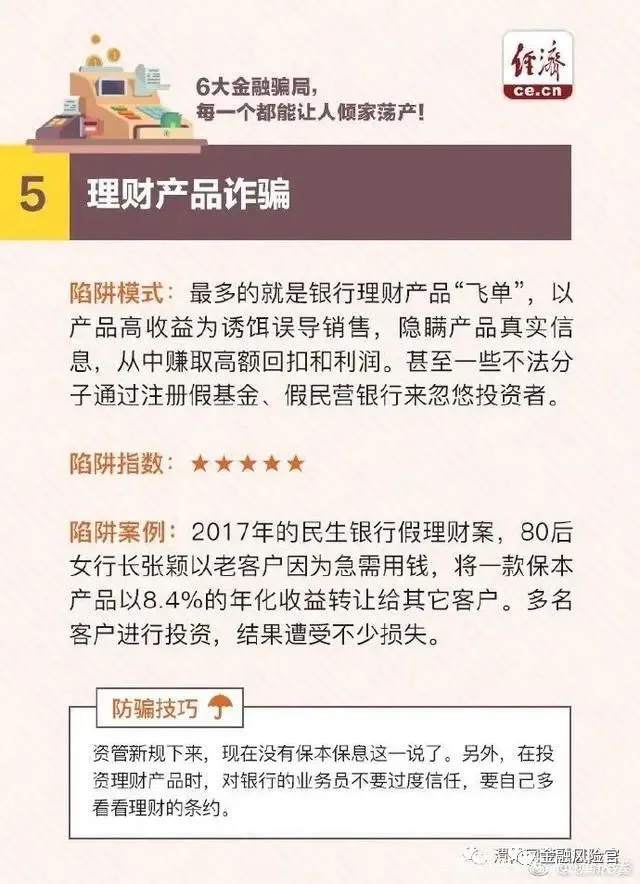 7大金融骗局，每一个都能让人倾家荡产！