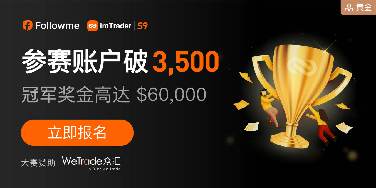 WeTrade 众汇助力 FOLLOWME 第九届交易大赛，冠军奖金高达6万美金！