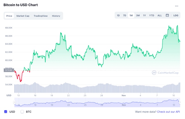 Nỗi lo lạm phát đẩy giá Bitcoin tăng cao