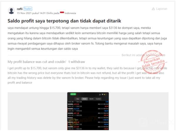 VANOM FX TIDAK BERTANGGUNG JAWAB. SEPERTI APA BROKER REKOMENDASI DONI SALMANAN TERSEBUT?