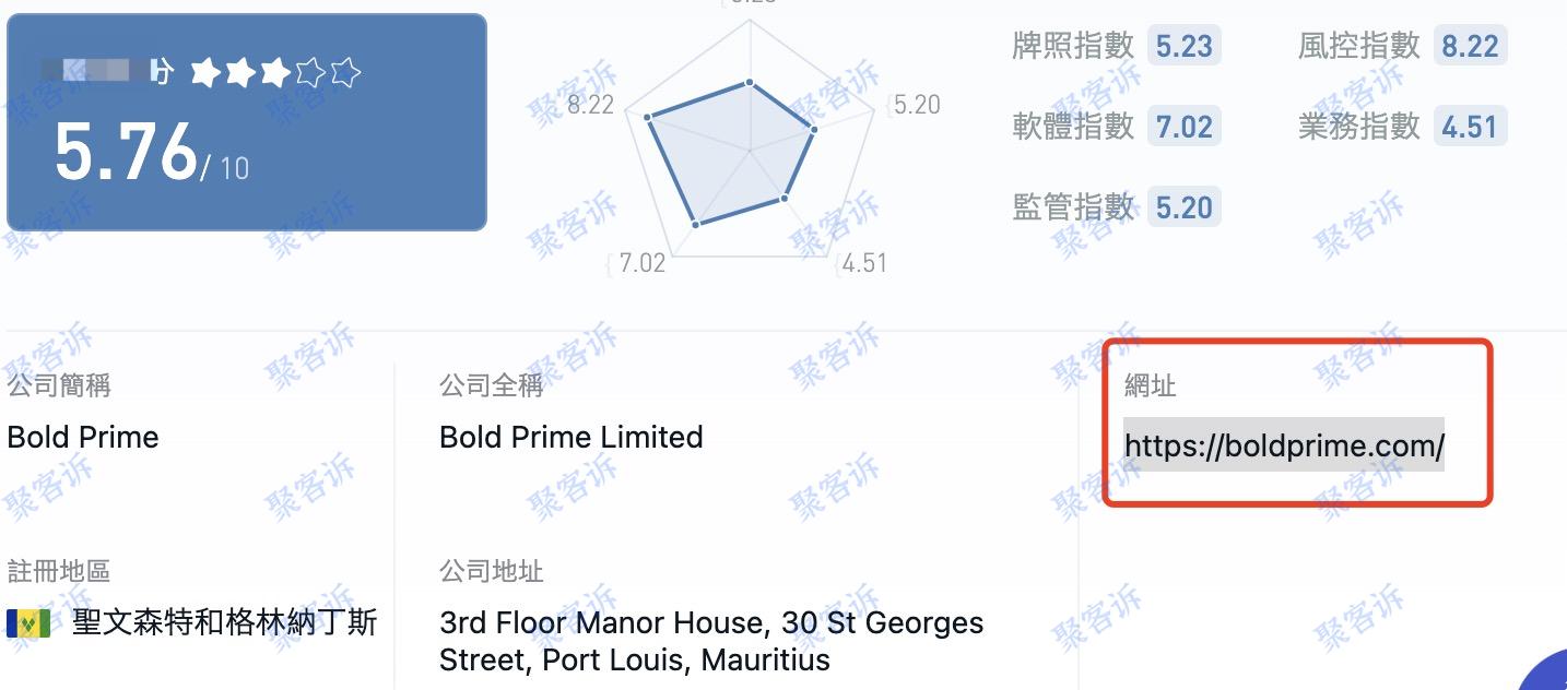 骗子平台:BOLD PRIME三个监管无一是真!