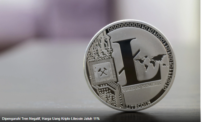 Dipengaruhi Tren Negatif, Harga Uang Kripto Litecoin Jatuh 11%