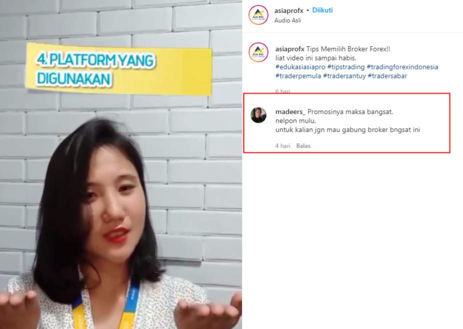 Asia Pro Berjangka Promosinya Maksa Calon Nasabah