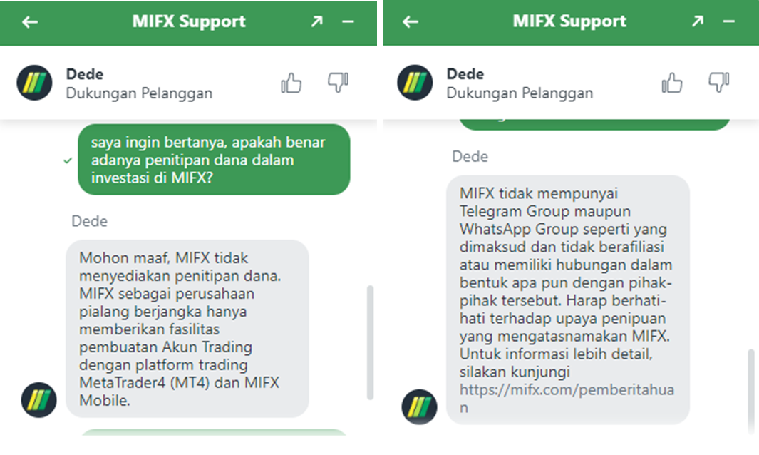 Penitipan Dana Investasi di MIFX, Benarkah?
