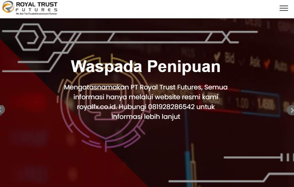 Nasabah Royal Trust Futures Merugi Akibat Dugaan Penipuan