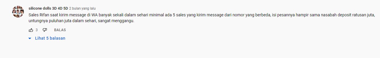 Sales RFB Sangat Mengganggu Nasabah