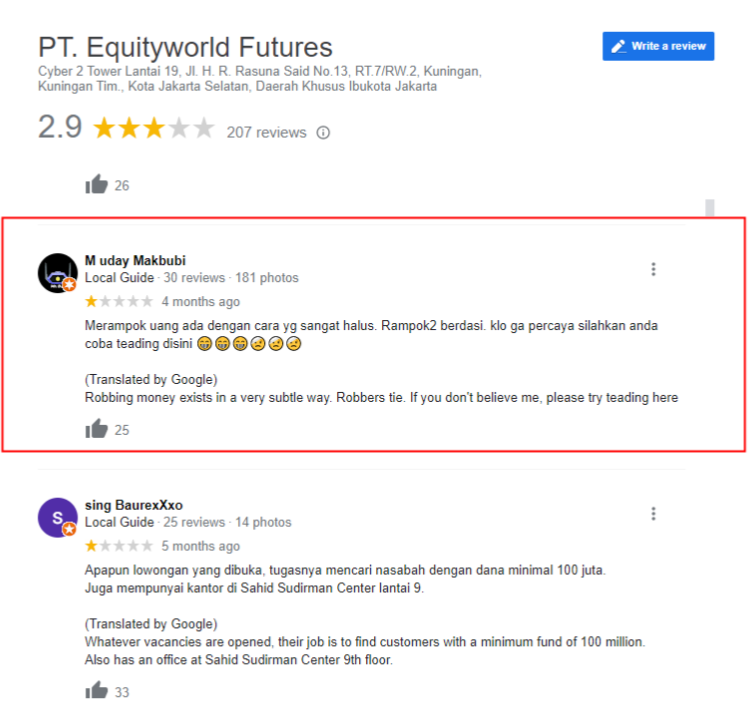 Equityworld Merampok Uang Nasabah?