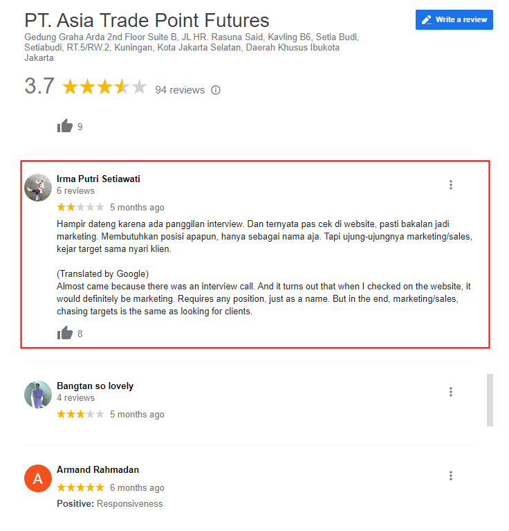 Melamar di Asia Trade FX, Berujung Jadi Sales