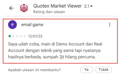 Nasabah Meragukan Ada Perbedaan Grafik di Akun Demo dan Akun Real 