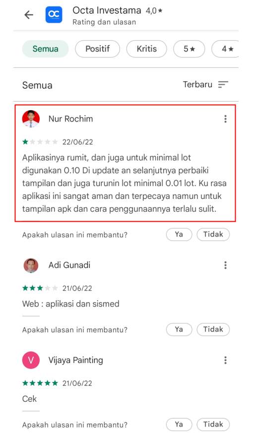 Seorang nasabah Octa Investama merasa terbebani oleh ketentuan trading di Octa Investama