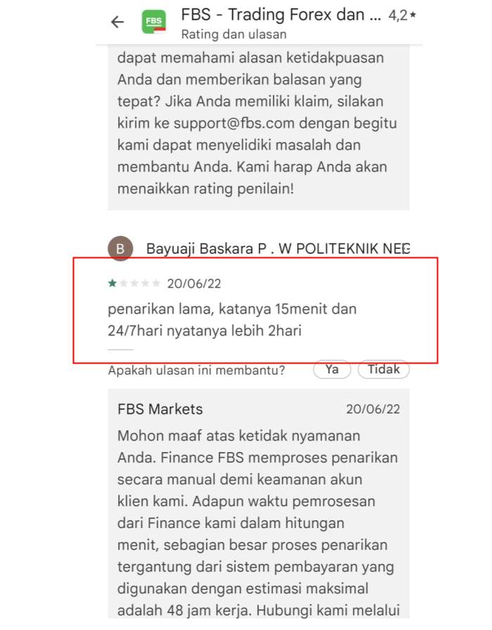 Kecewa Trading di FBS