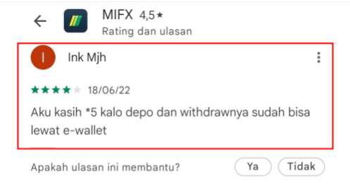 Nasabah Memberikan Masukan Kepada Broker MIFX