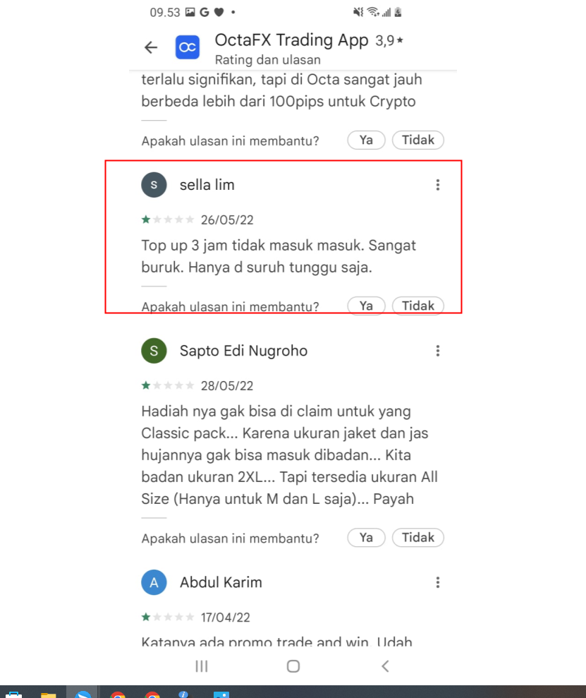Nasabah Kesal Withdrawal Lama di OctaFX