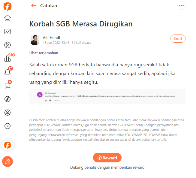Merasa Ditipu, Nasabah SGB Ingin Menangis