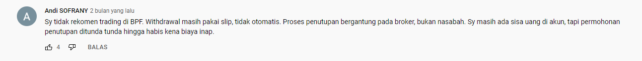 Sulitnya WD di Best Profit Futures