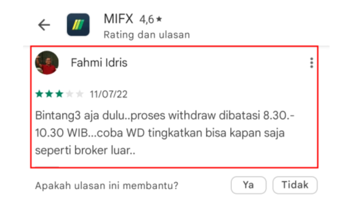 Proses WD Broker MIFX Dibatasi! Membuat Nasabah Risau