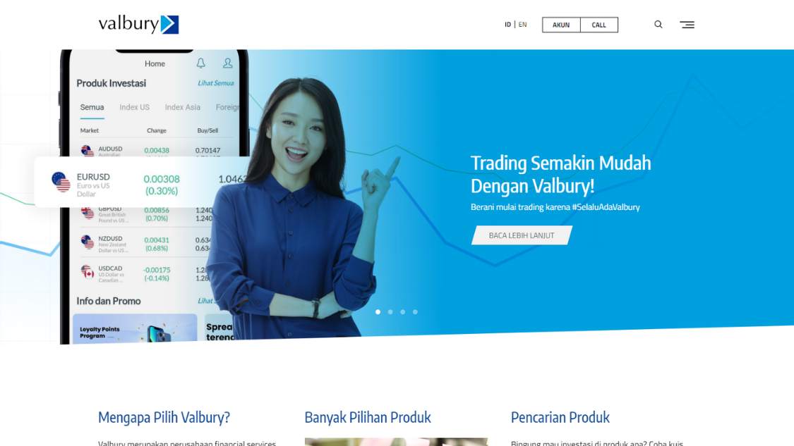 Ulasan Pialang Berjangka: Valbury, Trading Semakin Mudah dan Berani Mulai Berinvestasi