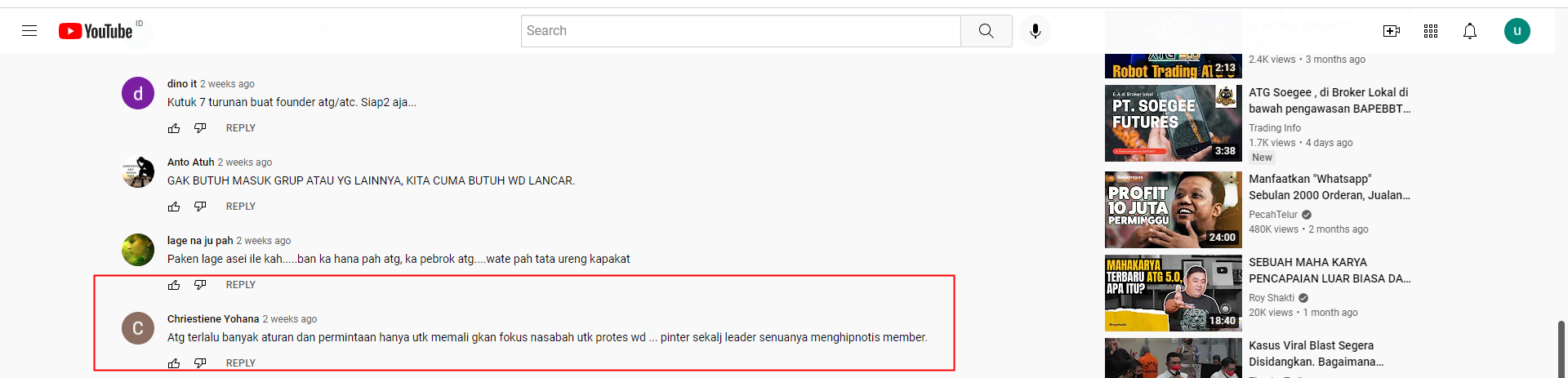 ATG Memanipulasi Korban!