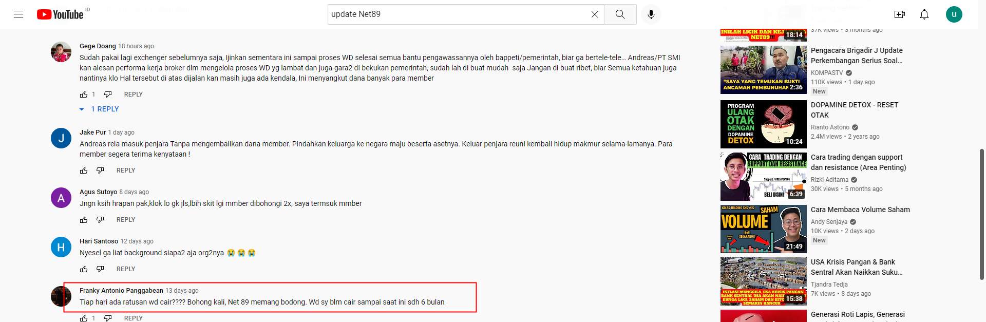Member Net89 Menyatakan WD Sampai Detik Ini Belum Cair