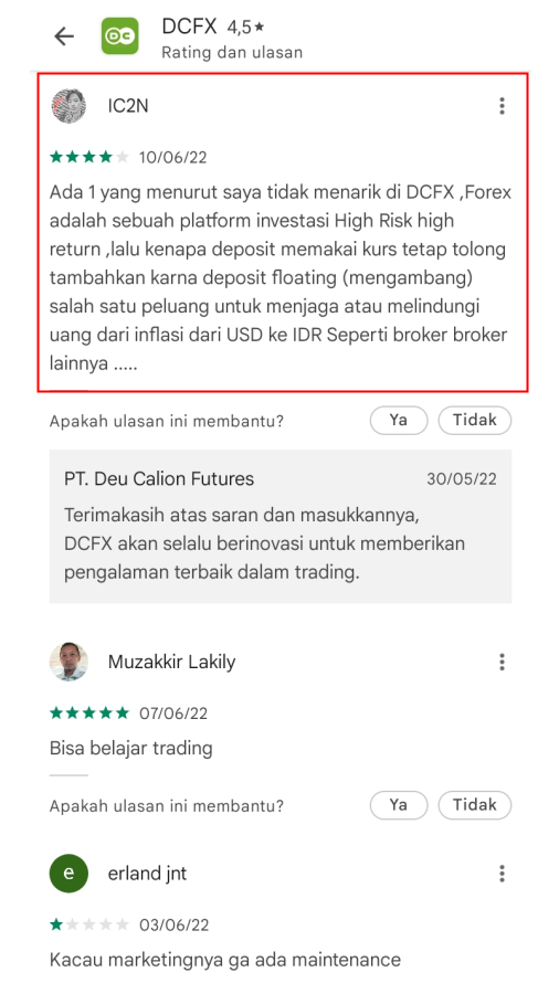 Kecewa! DCFX Hanya Bisa Memakai Kurs Tetap