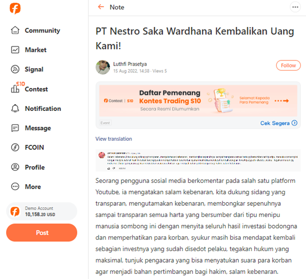 Penipuan Berkedok Trading Forex Kini PT NSW Ditetapkan Sebagai Tersangka, Kerugian Capai Rp 66 Miliar
