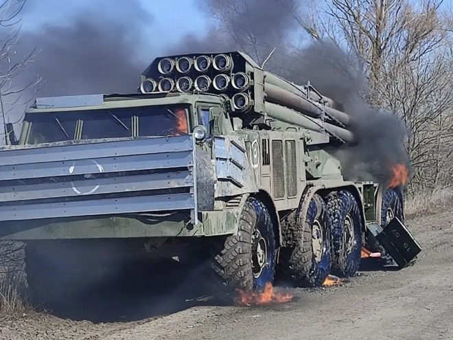Mẫu pháo phản lực “Cuồng phong” được các bên sử dụng trong xung đột ở Ukraine
