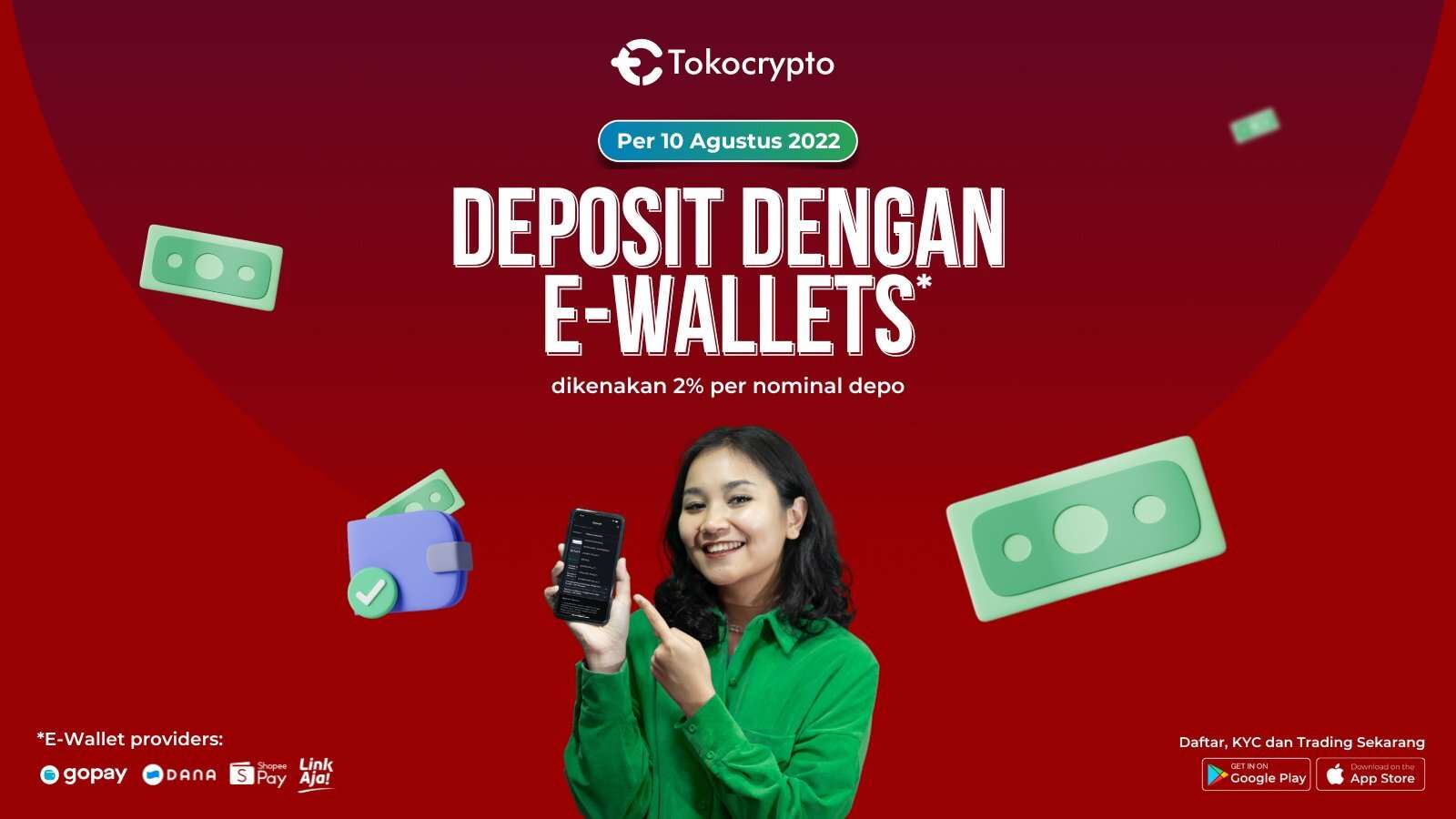 Biaya Deposit di Tokocrypto Menggunakan E-Wallet Sekarang Dikenakkan 2%? 