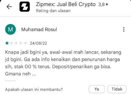 Argh! Platform Zipmex Terlalu Sering Eror