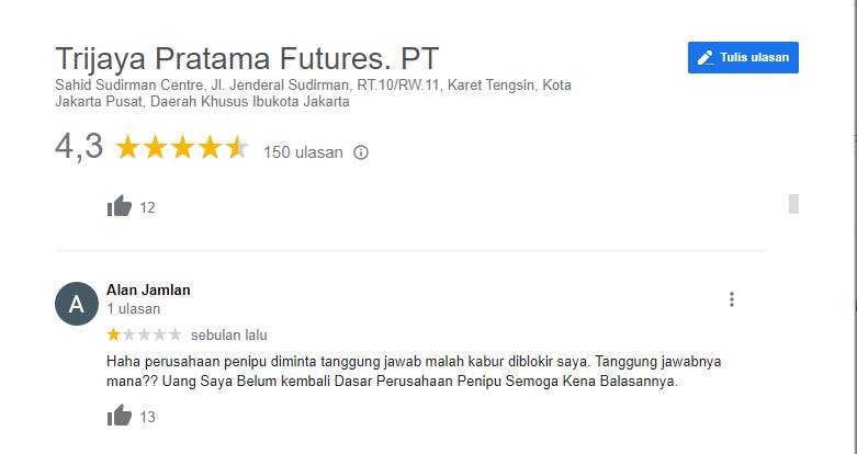 Mana Tanggung Jawabmu TPFx! Kembalikan Uang Saya