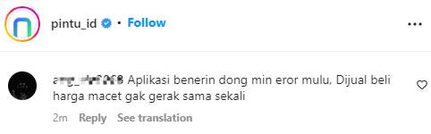 Pergerakan Harga di Aplikasi Pintu Tidak Gerak Sama Sekali? 