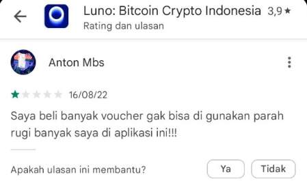 Sia-sia Membeli Voucher di LUNO, Tidak Bisa Digunakan!