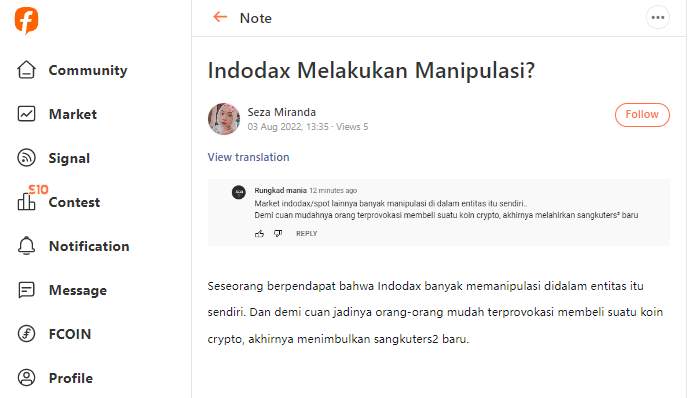 Indodax Diduga Memanipulasi Aset, Oscar Darmawan Angkat Bicara