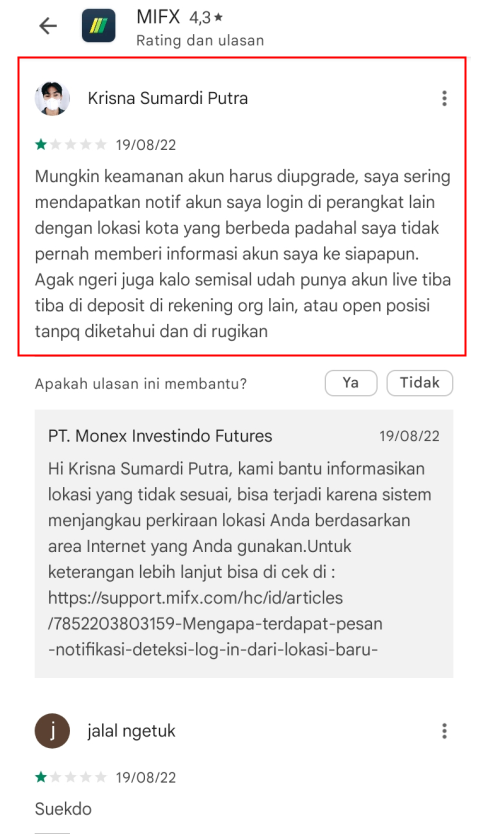 Keamanan Akun Nasabah di MIFX Tidak Terjamin?