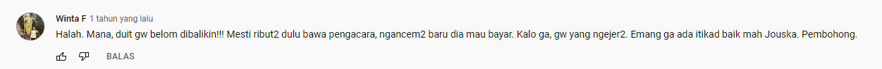 Kembalikan Duit Kami! Jouska Pembohong