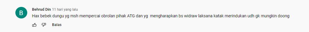 Menurut Netizen, ATG Tidak Akan Mungkin Mengembalikan DANA