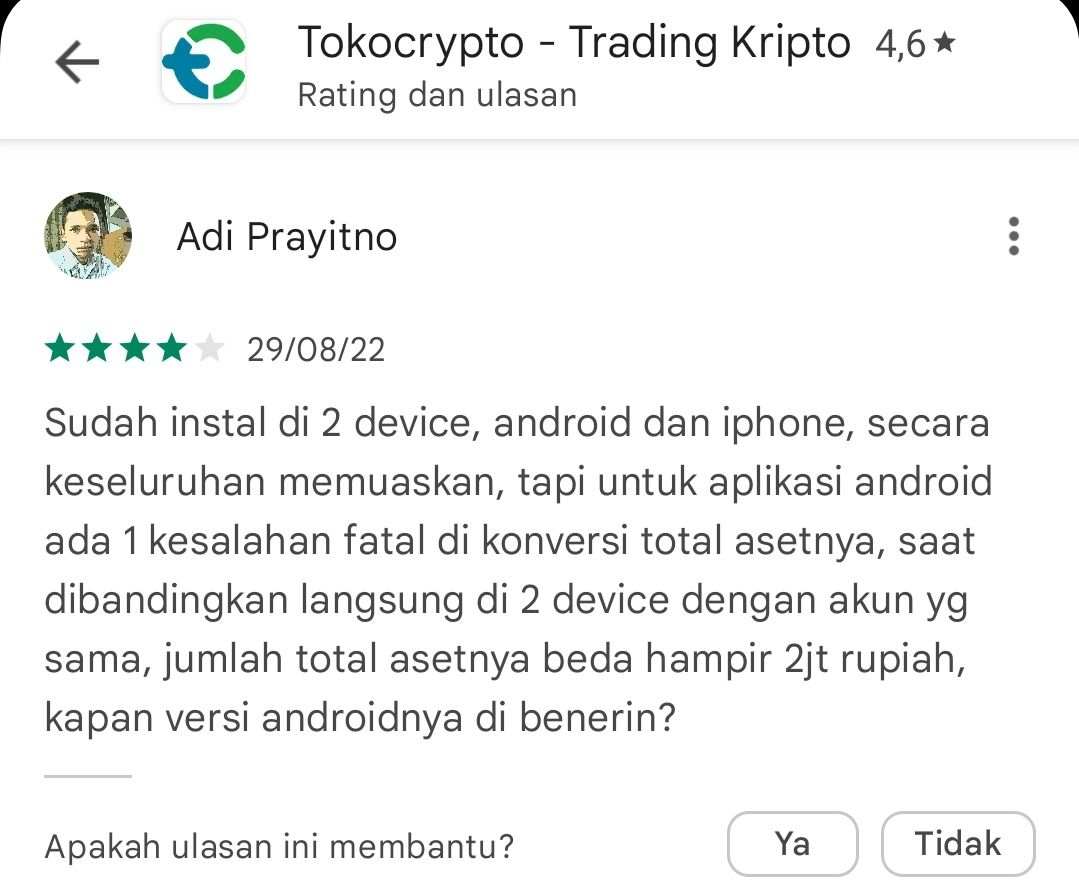 Hati-hati! Ada Kejanggalan di Tokocrypto