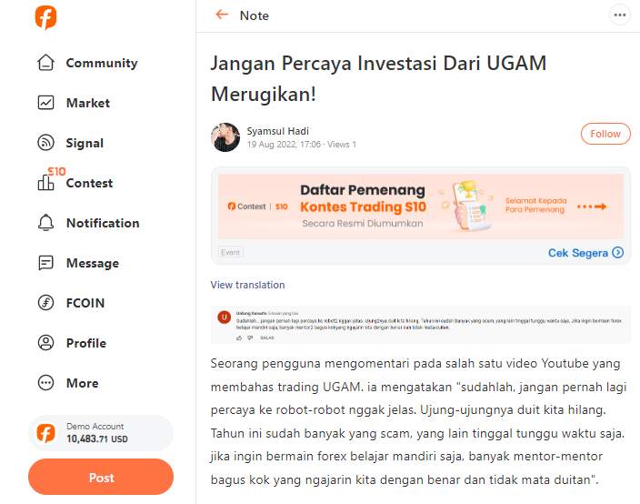 Modus Penipuan UGAM Investasi Trading, Korban Merugi Hingga Rp 5,2 Miliar