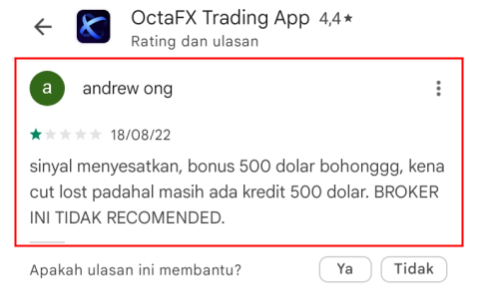 OctaFx Sengaja Memberi Sinyal Palsu Agar Nasabah Rugi?