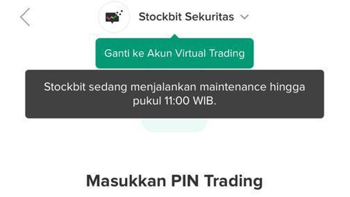 Terulang Kembali Stockbit Melakukan Maintenance pada Sistem! 