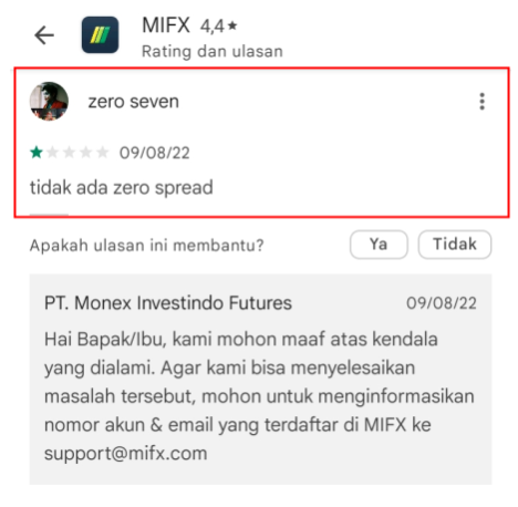 Tidak Banyak Pilihan Spread di MIFX, Kecewa!
