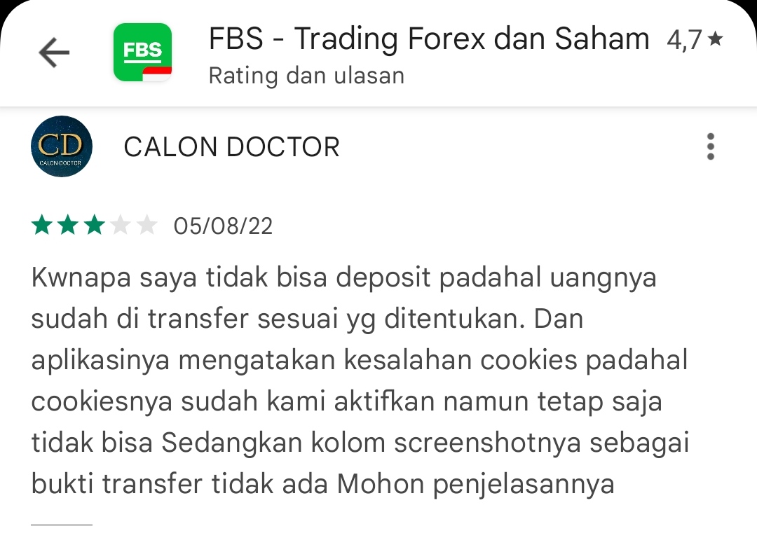 Sudah Deposit di FBS Tetapi Dana Tidak Kunjung Masuk?